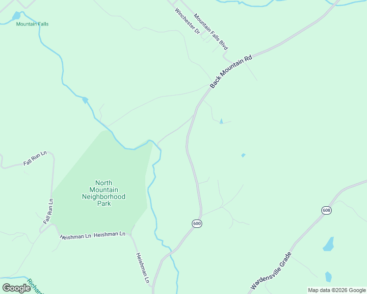 map of restaurants, bars, coffee shops, grocery stores, and more near 4652 Back Mountain Road in Winchester