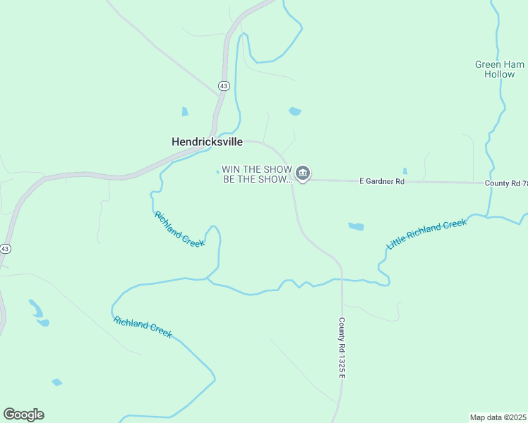 map of restaurants, bars, coffee shops, grocery stores, and more near 7871 North Greene County Line Road in Solsberry