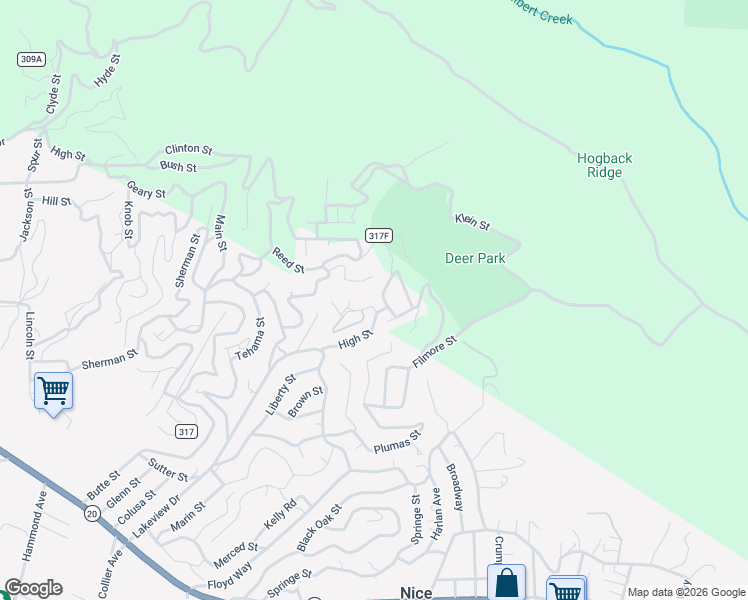 map of restaurants, bars, coffee shops, grocery stores, and more near 3313 Clay Street in Nice