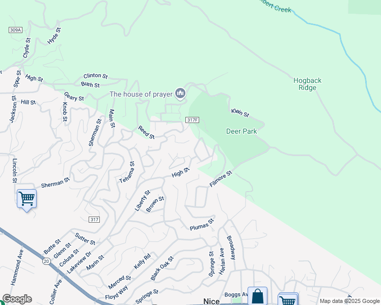 map of restaurants, bars, coffee shops, grocery stores, and more near 7316 High Street in Nice