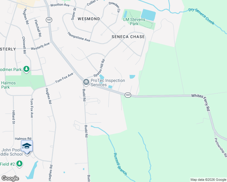 map of restaurants, bars, coffee shops, grocery stores, and more near 19114 Fisher Avenue in Poolesville