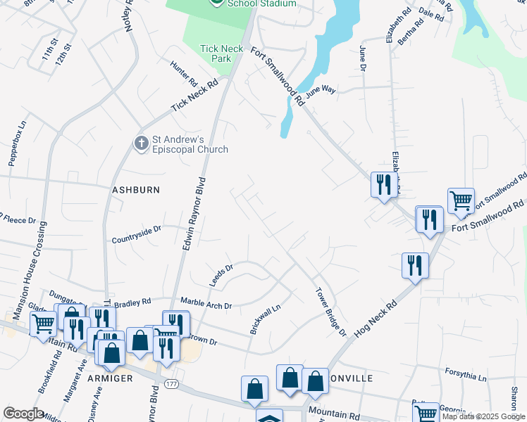 map of restaurants, bars, coffee shops, grocery stores, and more near 3604 Robin Air Court in Pasadena