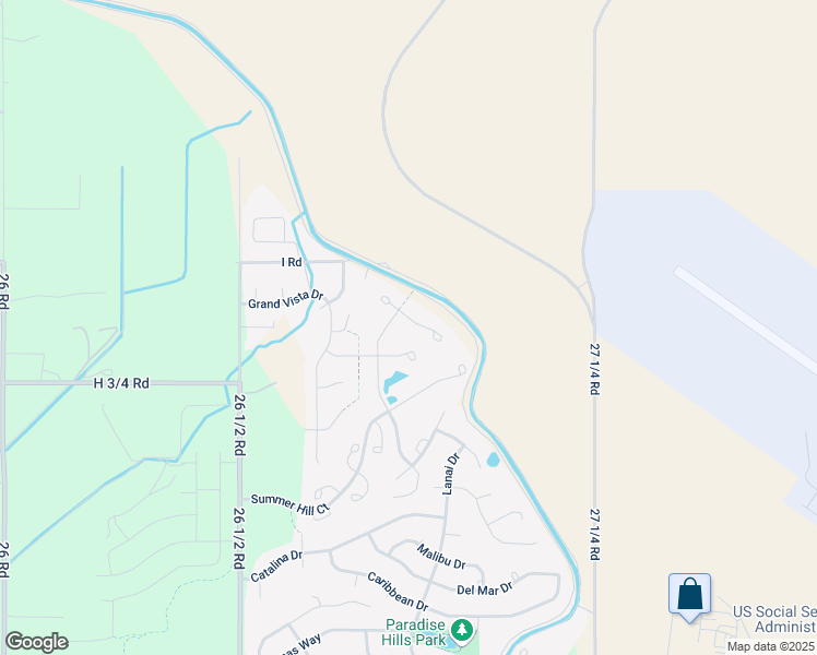 map of restaurants, bars, coffee shops, grocery stores, and more near 2673 Foxen Court in Grand Junction