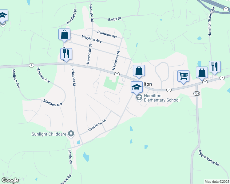 map of restaurants, bars, coffee shops, grocery stores, and more near 4 Hamilton Terrace Drive in Hamilton