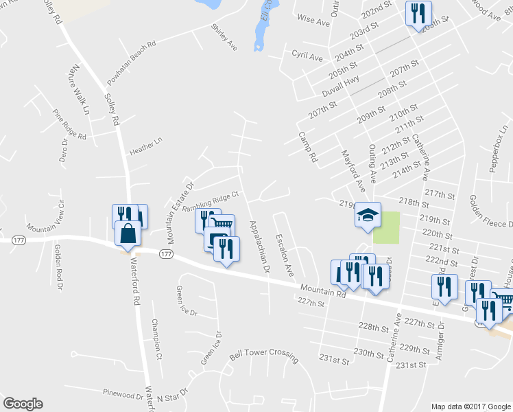 map of restaurants, bars, coffee shops, grocery stores, and more near 309 Stone Hollow Court in Pasadena