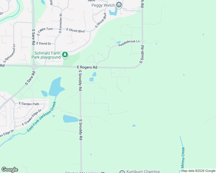 map of restaurants, bars, coffee shops, grocery stores, and more near 3690 East Robin Road in Bloomington