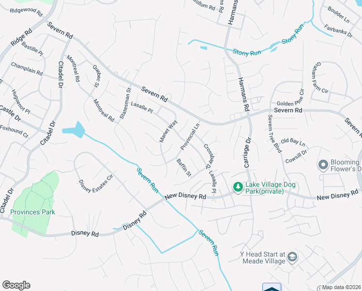 map of restaurants, bars, coffee shops, grocery stores, and more near 1568 Provincial Lane in Severn
