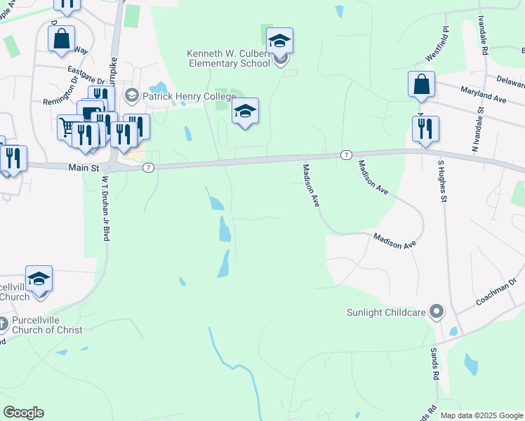 map of restaurants, bars, coffee shops, grocery stores, and more near 38166 Audrey Court in Hamilton