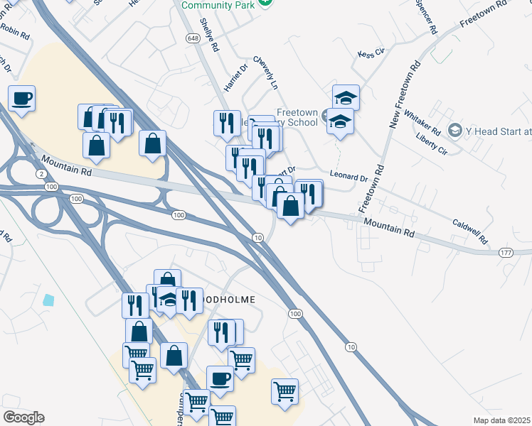 map of restaurants, bars, coffee shops, grocery stores, and more near 8000 Jumpers Hole Road in Pasadena