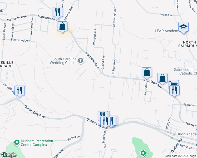 map of restaurants, bars, coffee shops, grocery stores, and more near 2217 Harrison Avenue in Cincinnati