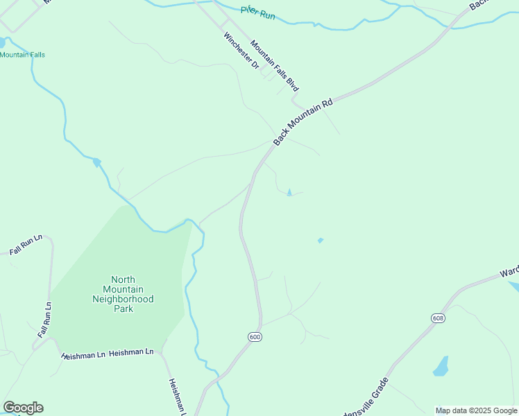 map of restaurants, bars, coffee shops, grocery stores, and more near 4611 Back Mountain Road in Winchester