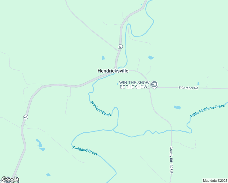 map of restaurants, bars, coffee shops, grocery stores, and more near 7871 North Greene County Line Road in Solsberry