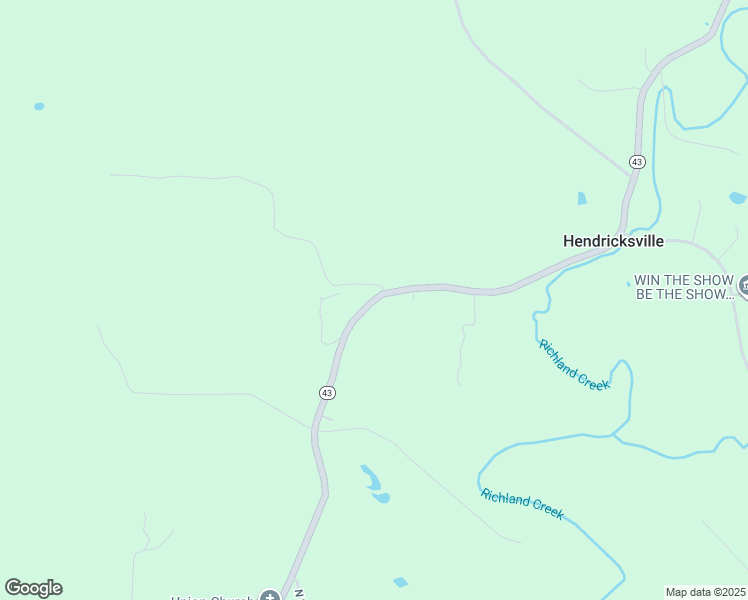 map of restaurants, bars, coffee shops, grocery stores, and more near 7652 Indiana 43 in Solsberry