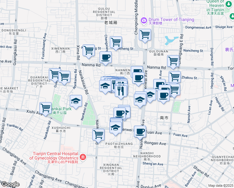 map of restaurants, bars, coffee shops, grocery stores, and more near in 