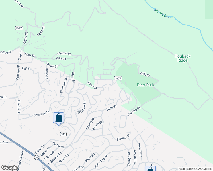 map of restaurants, bars, coffee shops, grocery stores, and more near 3345 California Street in Nice