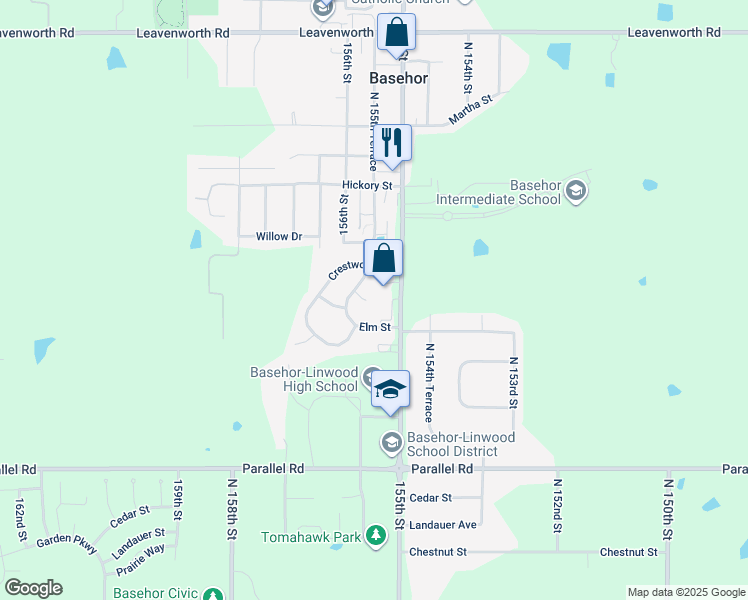 15526 Walnut Court, Basehor KS Walk Score