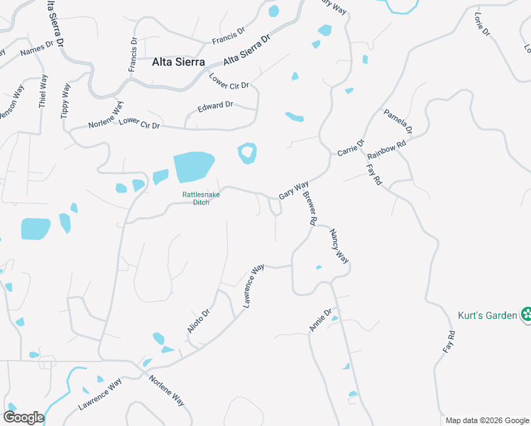 map of restaurants, bars, coffee shops, grocery stores, and more near 11957 Tammy Way in Grass Valley