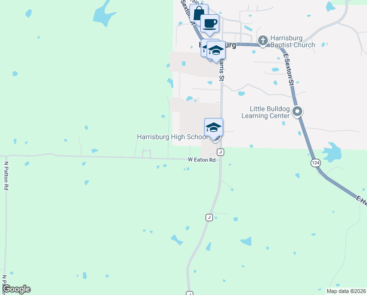 map of restaurants, bars, coffee shops, grocery stores, and more near 945 S Dc Ln in Harrisburg