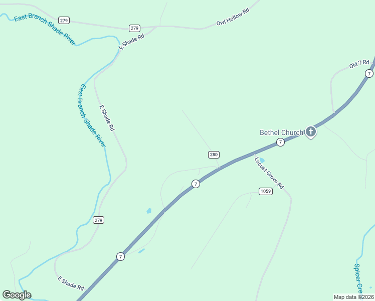map of restaurants, bars, coffee shops, grocery stores, and more near 39489 Ohio 7 in Reedsville