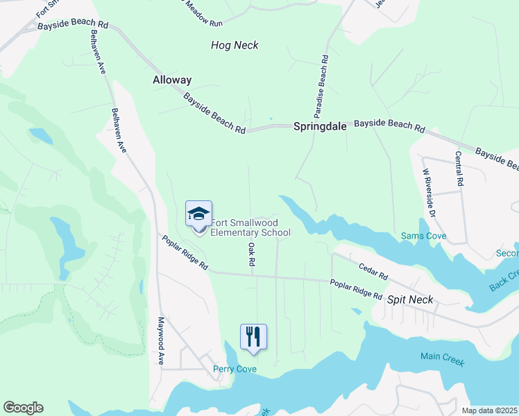 map of restaurants, bars, coffee shops, grocery stores, and more near 7947 Oak Road in Pasadena