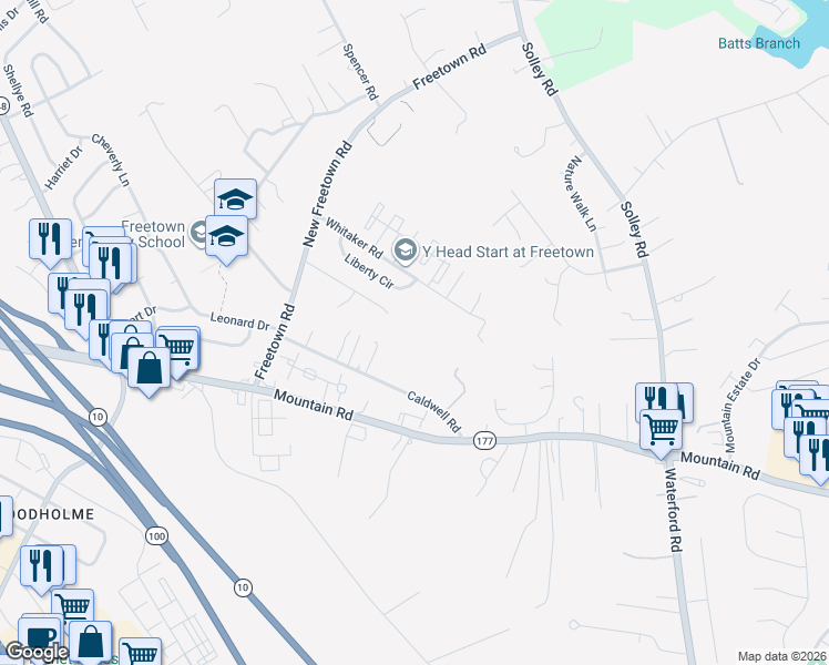 map of restaurants, bars, coffee shops, grocery stores, and more near 7947 Lee Hall Road in Pasadena