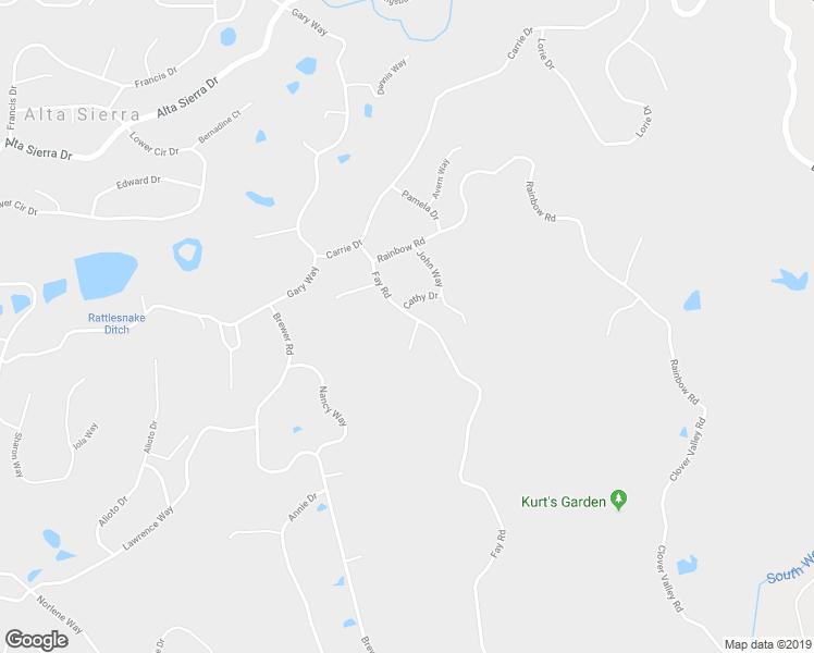 map of restaurants, bars, coffee shops, grocery stores, and more near 16092 Janet Way in Grass Valley