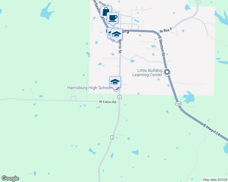 map of restaurants, bars, coffee shops, grocery stores, and more near 801 South Harris Street in Harrisburg