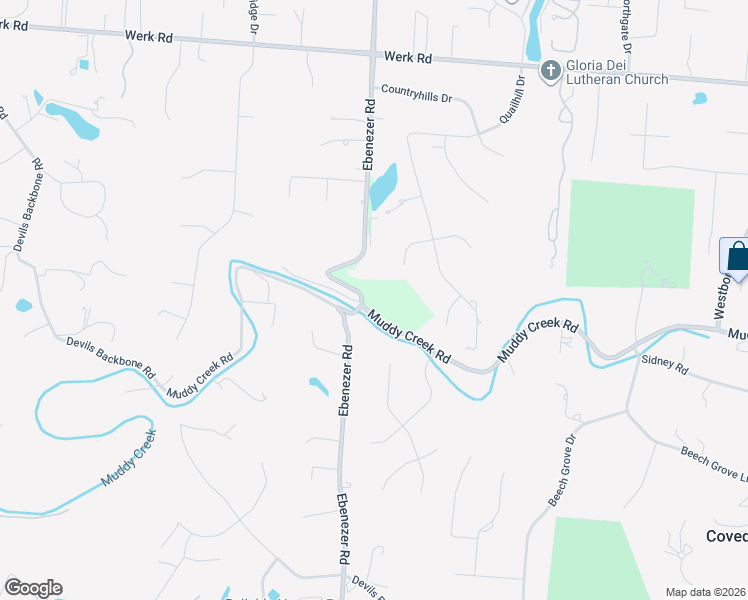 map of restaurants, bars, coffee shops, grocery stores, and more near 2413 Ebenezer Road in Cincinnati