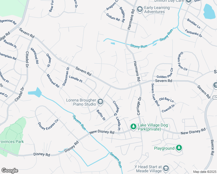 map of restaurants, bars, coffee shops, grocery stores, and more near 1550 Provincial Lane in Severn