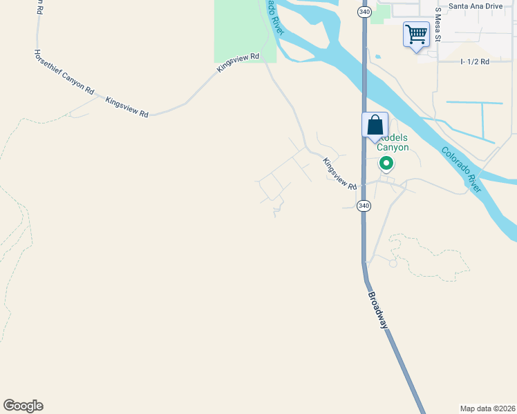 map of restaurants, bars, coffee shops, grocery stores, and more near 925 Crown Court in Fruita