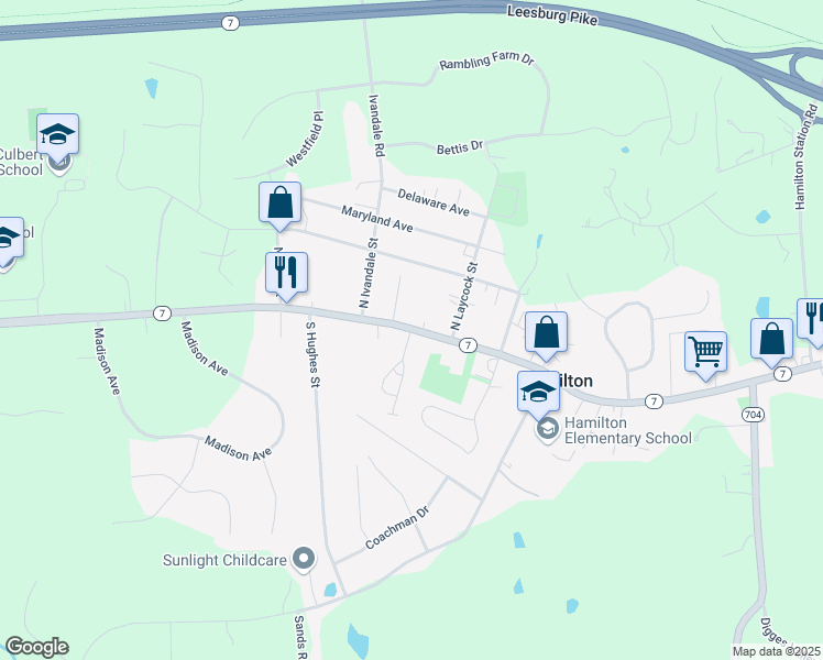 map of restaurants, bars, coffee shops, grocery stores, and more near 135 South James Street in Hamilton