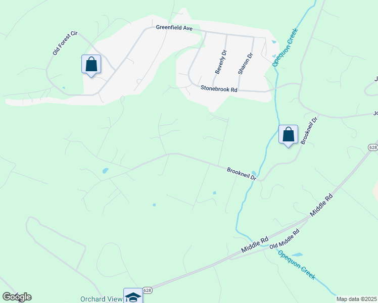 map of restaurants, bars, coffee shops, grocery stores, and more near 478 Brookneil Drive in Winchester