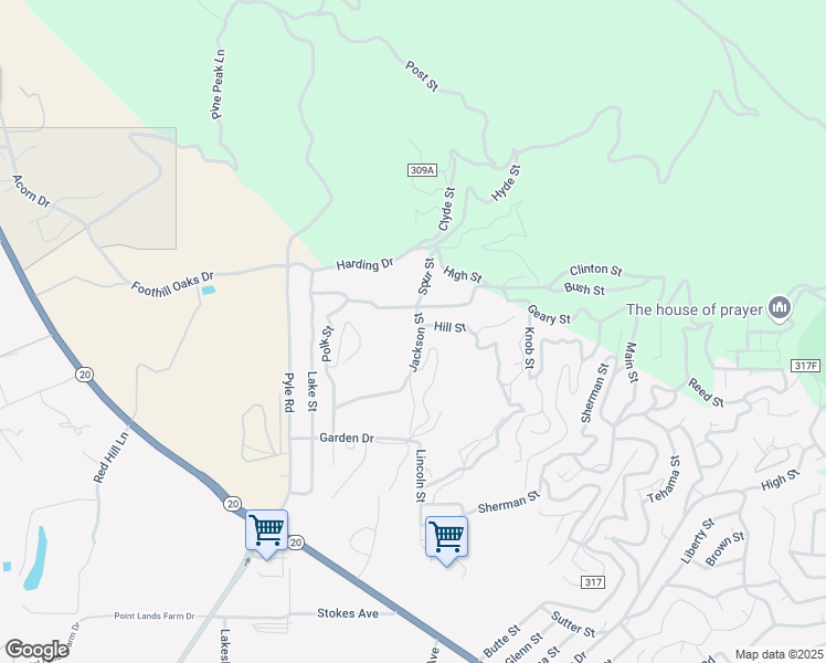 map of restaurants, bars, coffee shops, grocery stores, and more near 7610 Jackson Street in Nice
