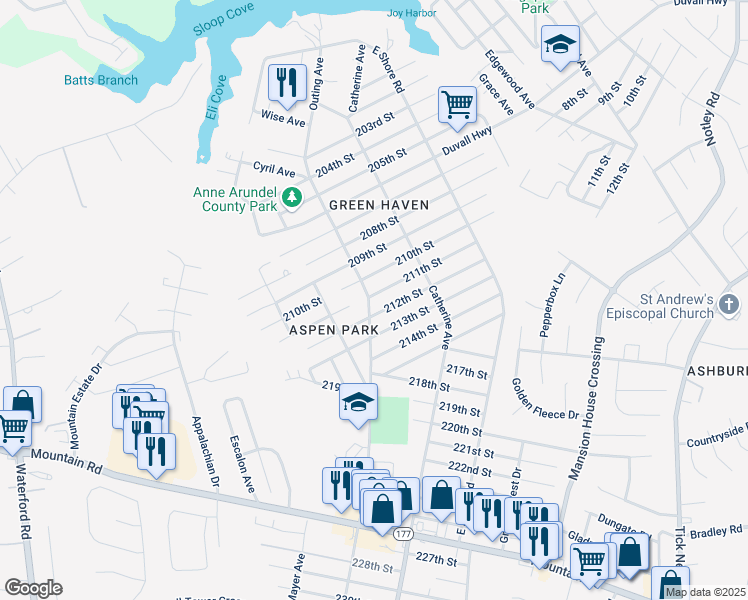 map of restaurants, bars, coffee shops, grocery stores, and more near 7847 Outing Avenue in Pasadena