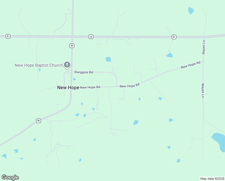 map of restaurants, bars, coffee shops, grocery stores, and more near 90 New Hope Road in Elsberry