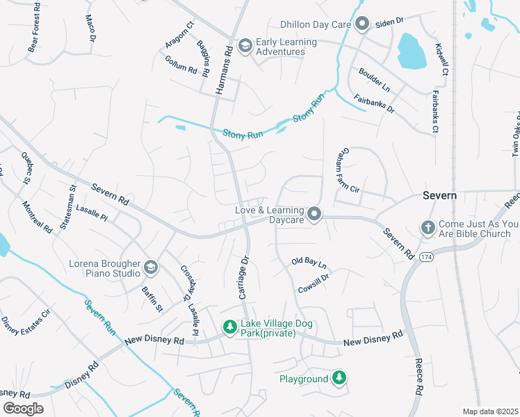 map of restaurants, bars, coffee shops, grocery stores, and more near 1915 Beckman Terrace in Severn