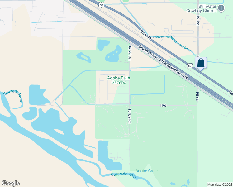 map of restaurants, bars, coffee shops, grocery stores, and more near Kiva Drive in Fruita