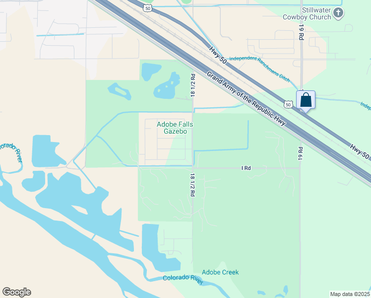 map of restaurants, bars, coffee shops, grocery stores, and more near Kiva Drive in Fruita