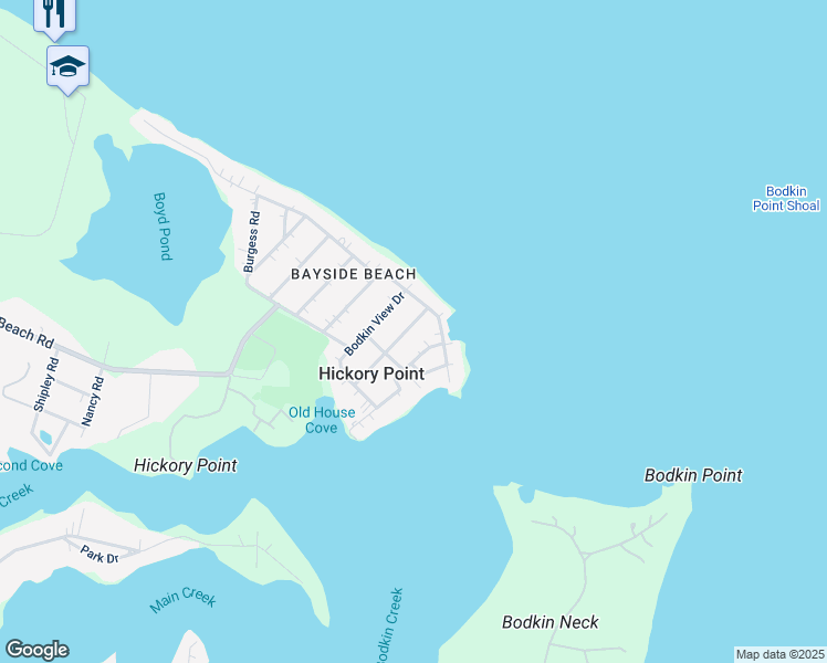 map of restaurants, bars, coffee shops, grocery stores, and more near 7811 Harbor Road in Pasadena