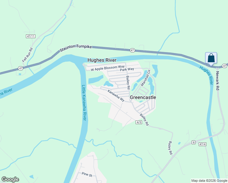 map of restaurants, bars, coffee shops, grocery stores, and more near 172 Little Kanawha Way in Elizabeth