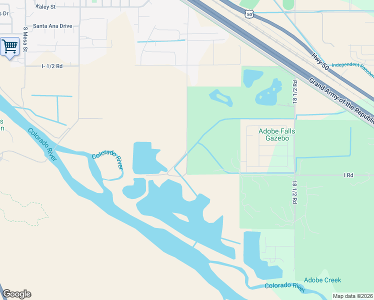 map of restaurants, bars, coffee shops, grocery stores, and more near 485 18 Road in Fruita