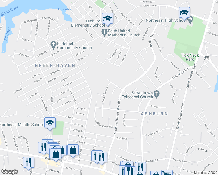 map of restaurants, bars, coffee shops, grocery stores, and more near 7867 Pepperbox Lane in Pasadena