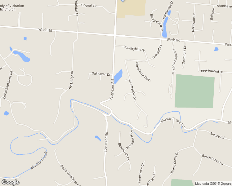 map of restaurants, bars, coffee shops, grocery stores, and more near 2595 Ebenezer Road in Cincinnati