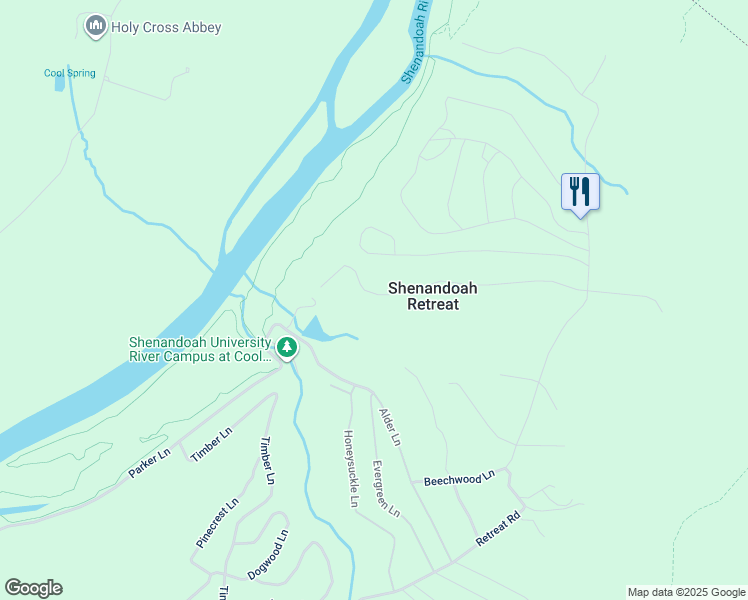 map of restaurants, bars, coffee shops, grocery stores, and more near 789 Hemlock Lane in Bluemont