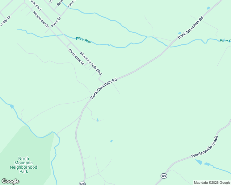 map of restaurants, bars, coffee shops, grocery stores, and more near 4403 Back Mountain Road in Winchester