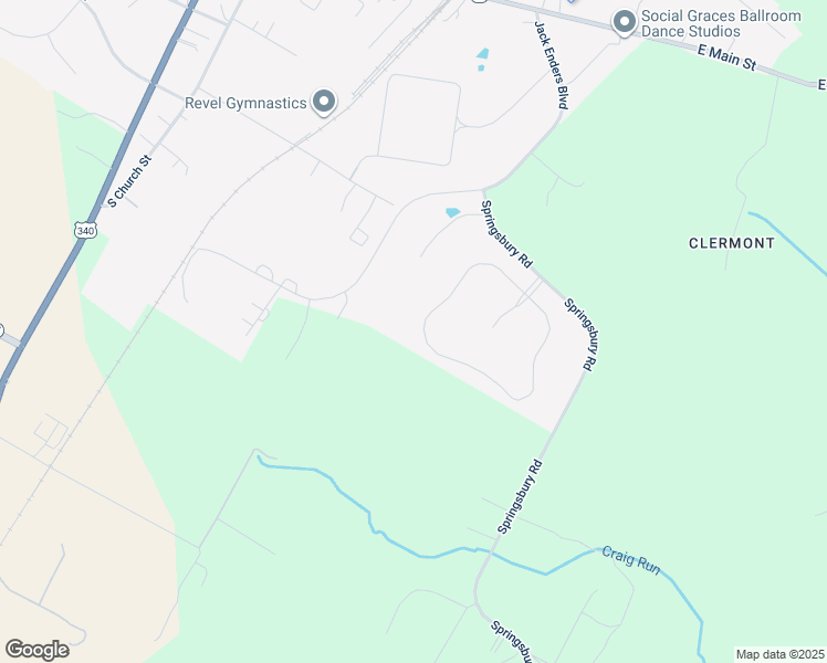 map of restaurants, bars, coffee shops, grocery stores, and more near 757 McGuire Circle in Berryville