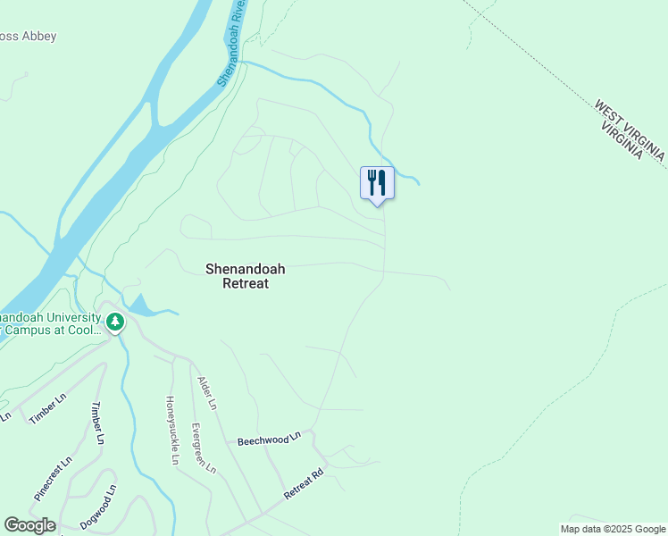 map of restaurants, bars, coffee shops, grocery stores, and more near 21024 Blue Ridge Mountain Road in Paris