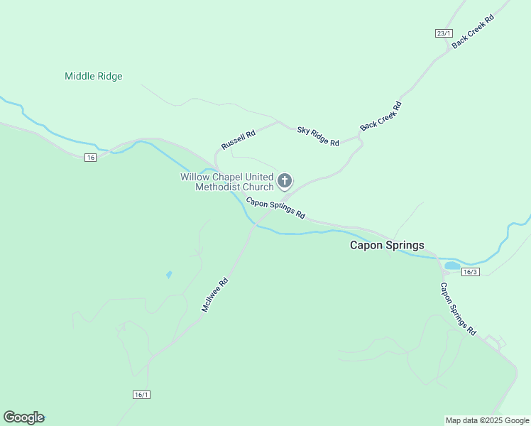 map of restaurants, bars, coffee shops, grocery stores, and more near 2968 County Route 16 in Wardensville