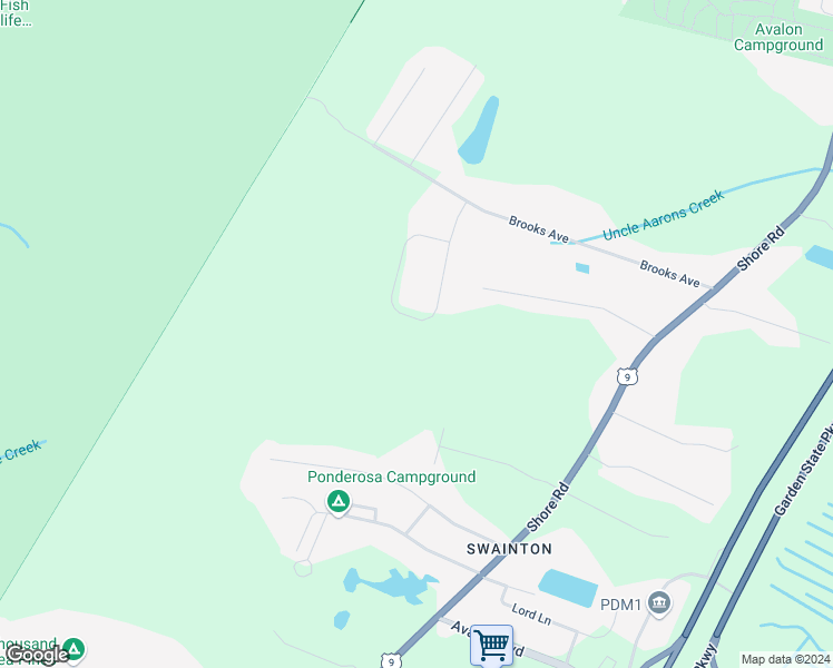 map of restaurants, bars, coffee shops, grocery stores, and more near 16 Holly Knoll Drive in Middle Township