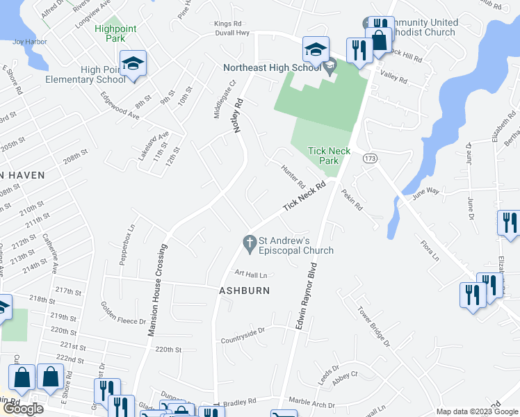 map of restaurants, bars, coffee shops, grocery stores, and more near 2931 Bristol Channel Court in Pasadena